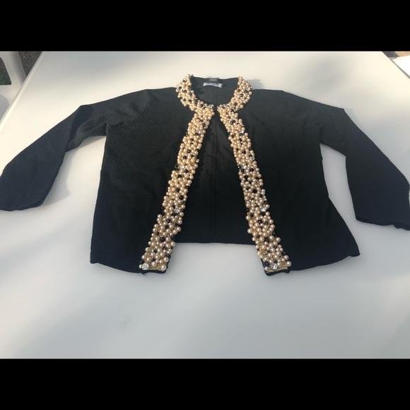 Pink Tartan Luxury Black fitted Cardigan - Picture 1 of 6